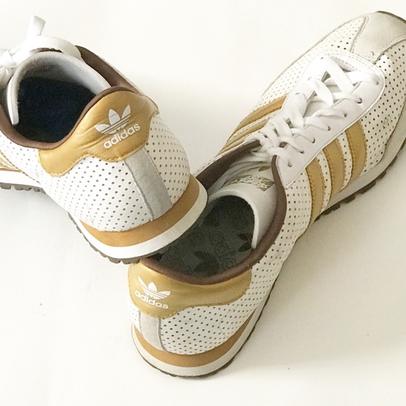 Adidas Originals Superstar Cloud White Gold Metallic Shoes S81872 - Sepsale